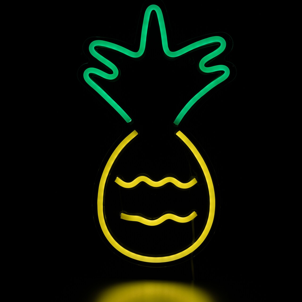 Northlight LED Pineapple Neon Lighted Wall Art - 16" - Yellow and Green